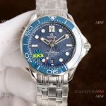 New! Omega Diver 300m James Bond Limited Edition Watches Blue Dial Stainless Steel_th.jpg